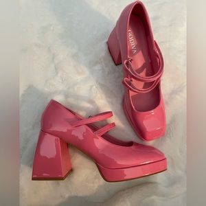 Lady GoDiva Bubblegum Pink MaryJane Platforms sz 10 - Dolls Kill